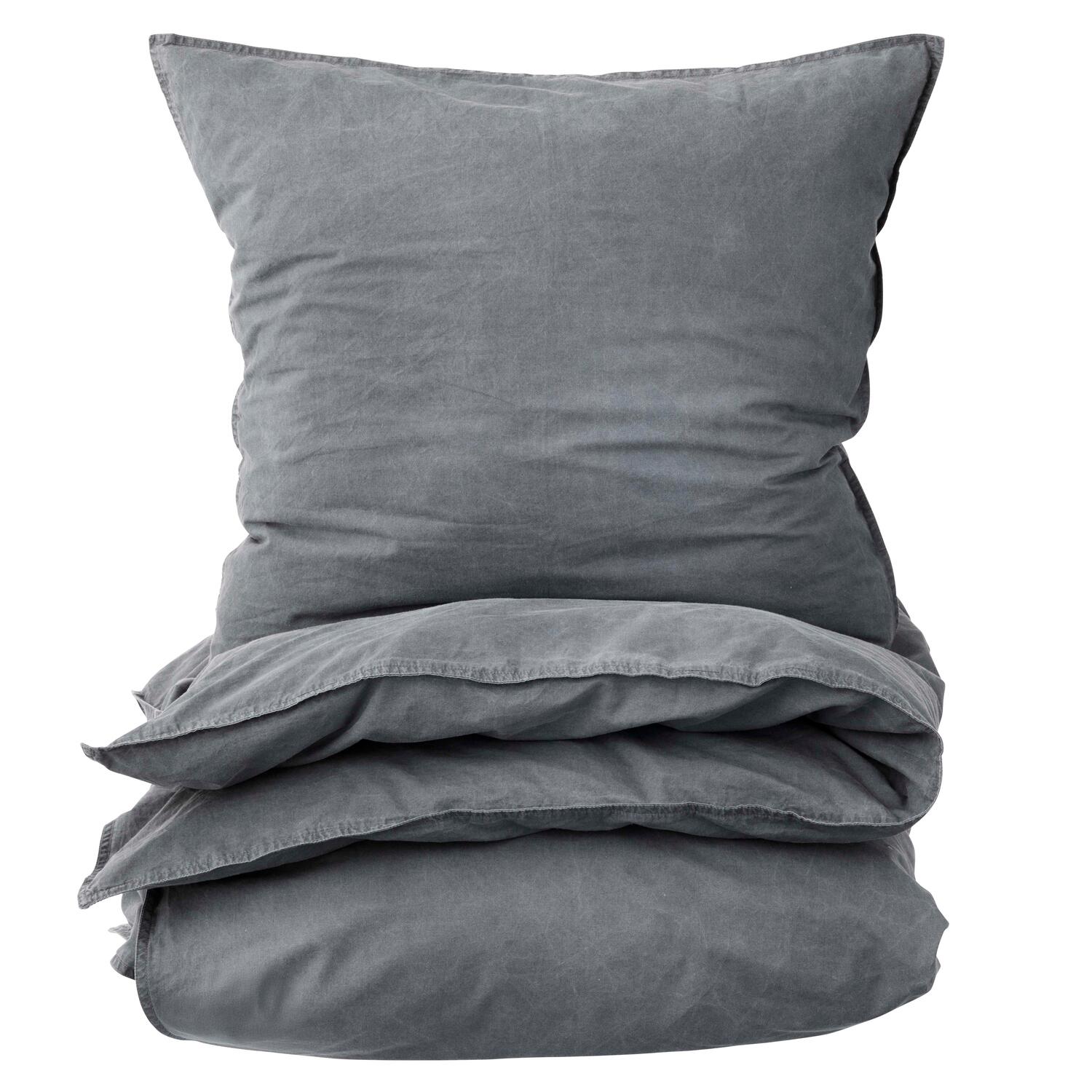 Curly Percale sengesæt - Dark Grey